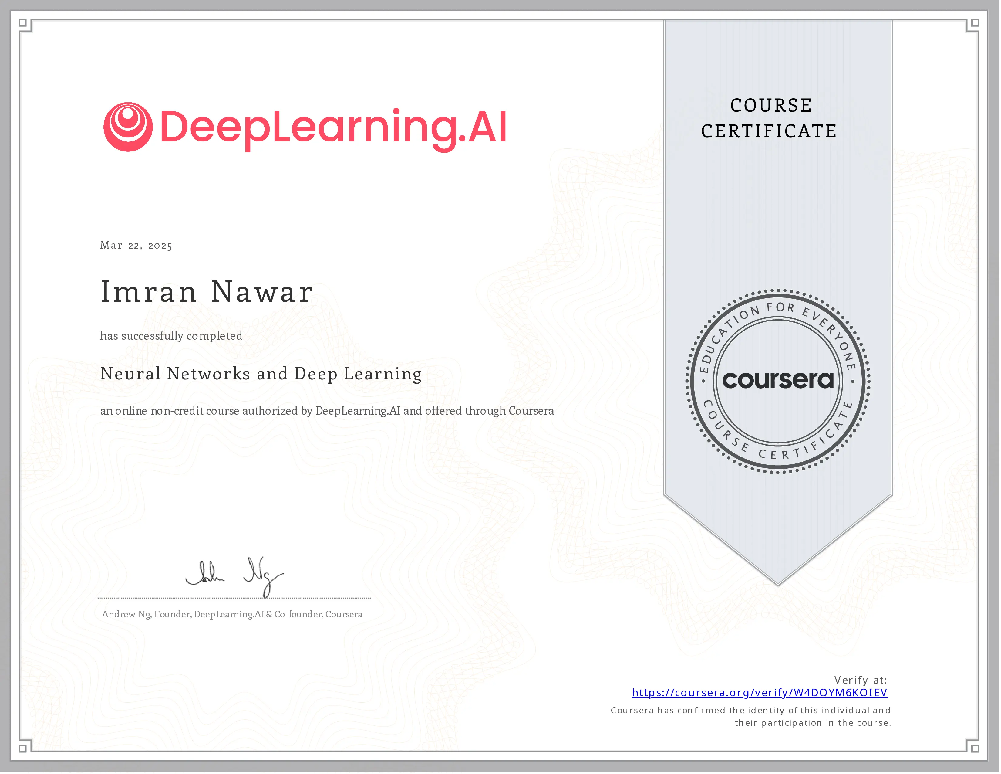 Certificate